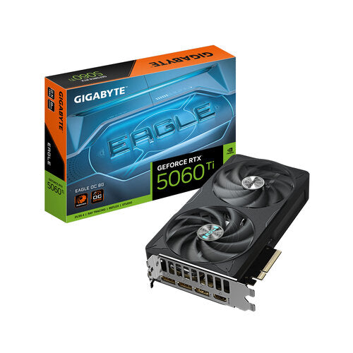 TARJETA DE VIDEO GIGABYTE GV-N506TEAGLE OC-8GD / RTX 5060 TI / GDDR7 8GB / PCIE 5.0 / DP 2.1 / HDMI 2.1 / GAMA MEDIA TARJETA DE VIDEO GIGABYTE GV-N506TEAGLE OC-8GD / RTX 5060 TI / GDDR7 8GB / PCIE 5.0 / DP 2.1 / HDMI 2.1 / GAMA MEDIA